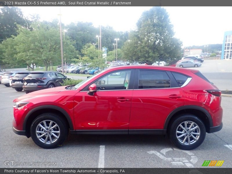 Soul Red Crystal Metallic / Parchment 2023 Mazda CX-5 S Preferred AWD