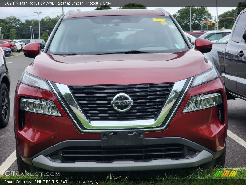 Scarlet Ember Tintcoat / Gray 2021 Nissan Rogue SV AWD