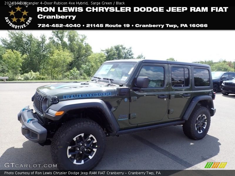 Sarge Green / Black 2024 Jeep Wrangler 4-Door Rubicon 4xe Hybrid