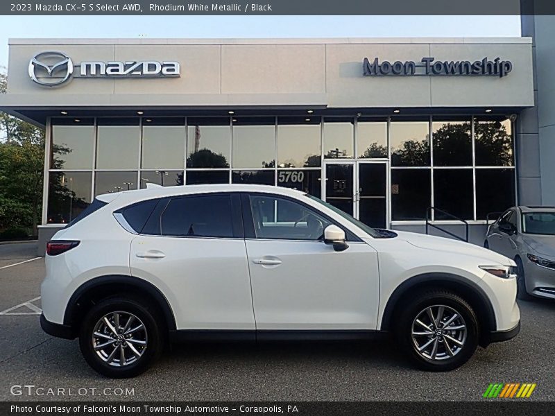 Rhodium White Metallic / Black 2023 Mazda CX-5 S Select AWD