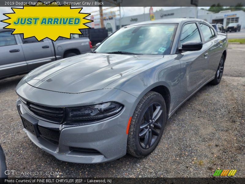 Destroyer Gray / Black 2019 Dodge Charger SXT AWD