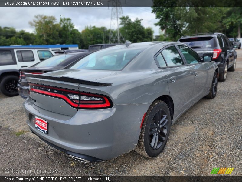Destroyer Gray / Black 2019 Dodge Charger SXT AWD