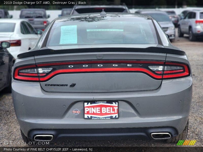 Destroyer Gray / Black 2019 Dodge Charger SXT AWD
