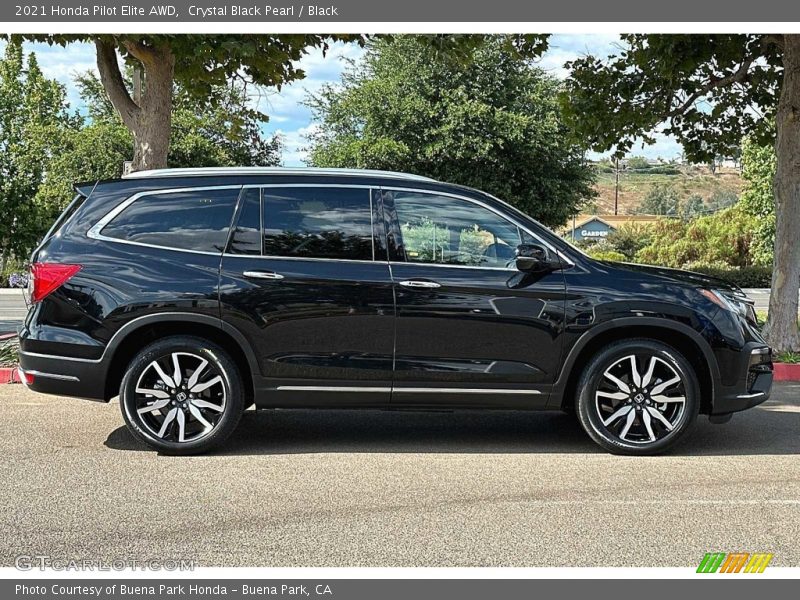 Crystal Black Pearl / Black 2021 Honda Pilot Elite AWD