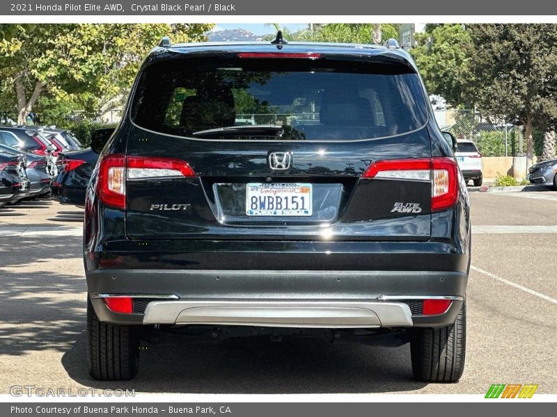 Crystal Black Pearl / Black 2021 Honda Pilot Elite AWD