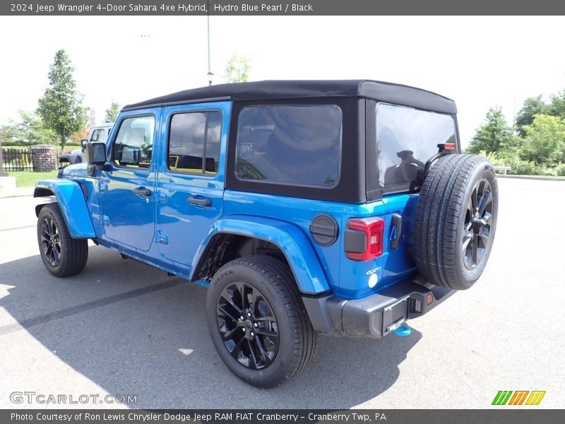 Hydro Blue Pearl / Black 2024 Jeep Wrangler 4-Door Sahara 4xe Hybrid