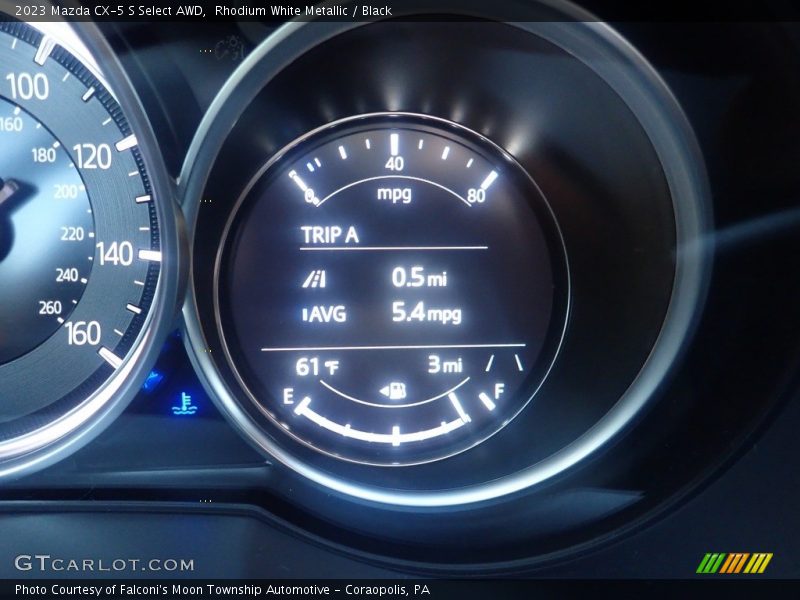 Rhodium White Metallic / Black 2023 Mazda CX-5 S Select AWD