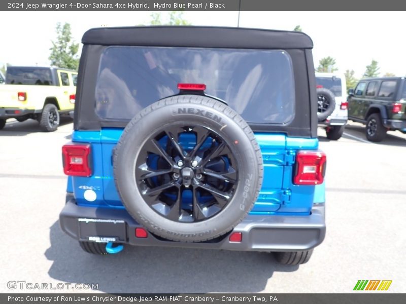 Hydro Blue Pearl / Black 2024 Jeep Wrangler 4-Door Sahara 4xe Hybrid
