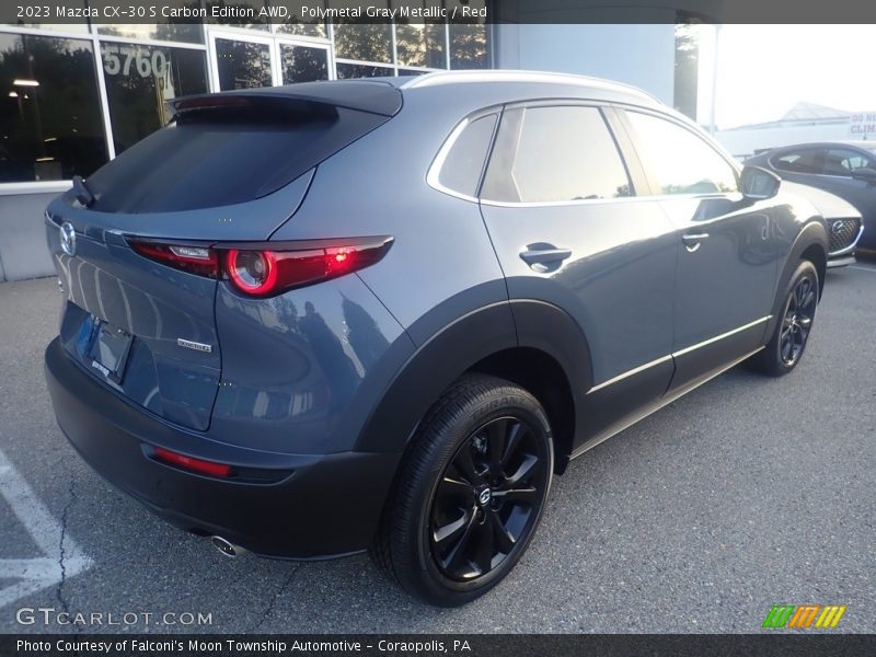 Polymetal Gray Metallic / Red 2023 Mazda CX-30 S Carbon Edition AWD