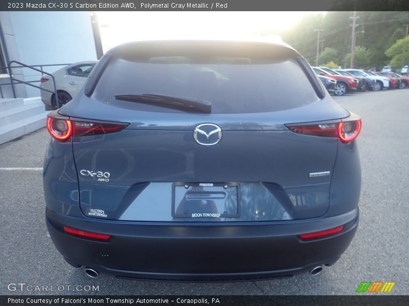 Polymetal Gray Metallic / Red 2023 Mazda CX-30 S Carbon Edition AWD