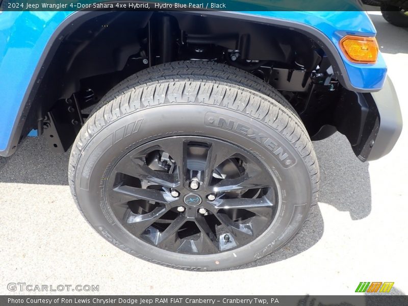 Hydro Blue Pearl / Black 2024 Jeep Wrangler 4-Door Sahara 4xe Hybrid