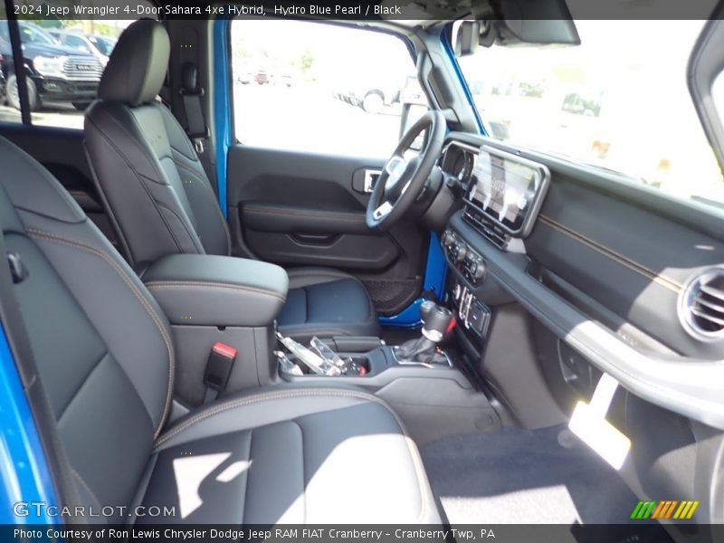Hydro Blue Pearl / Black 2024 Jeep Wrangler 4-Door Sahara 4xe Hybrid