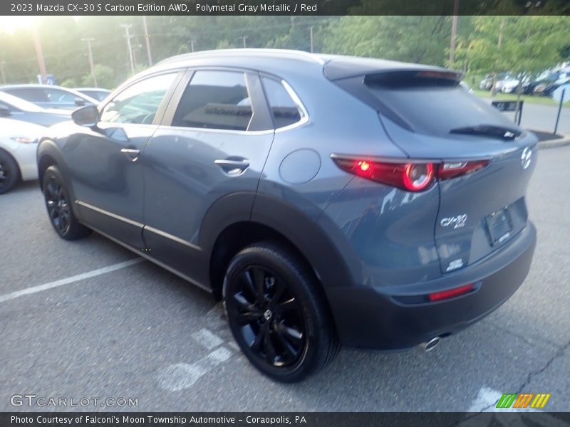 Polymetal Gray Metallic / Red 2023 Mazda CX-30 S Carbon Edition AWD