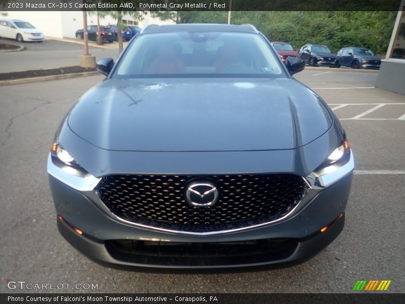 Polymetal Gray Metallic / Red 2023 Mazda CX-30 S Carbon Edition AWD
