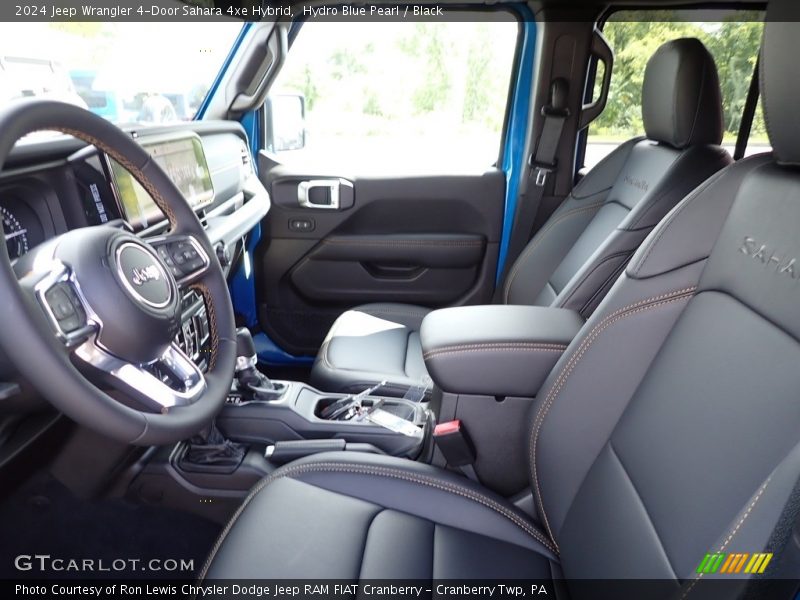 Hydro Blue Pearl / Black 2024 Jeep Wrangler 4-Door Sahara 4xe Hybrid
