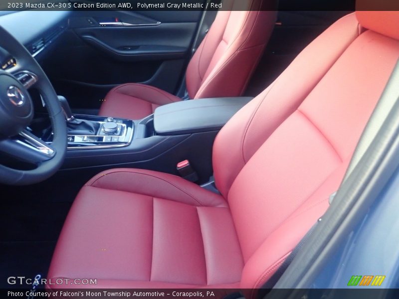 Polymetal Gray Metallic / Red 2023 Mazda CX-30 S Carbon Edition AWD