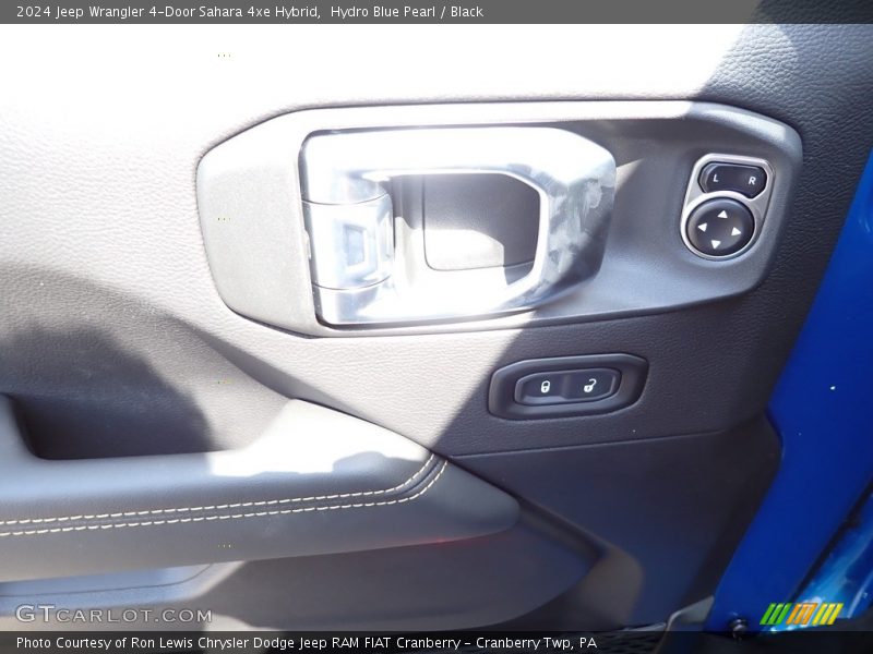 Hydro Blue Pearl / Black 2024 Jeep Wrangler 4-Door Sahara 4xe Hybrid