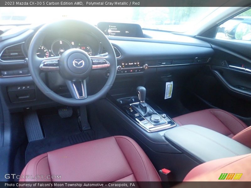 Polymetal Gray Metallic / Red 2023 Mazda CX-30 S Carbon Edition AWD