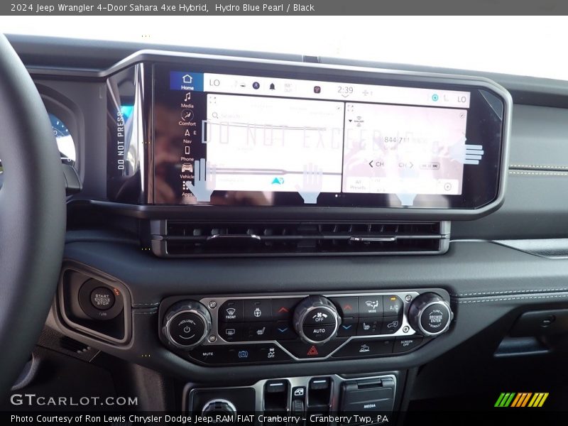 Hydro Blue Pearl / Black 2024 Jeep Wrangler 4-Door Sahara 4xe Hybrid