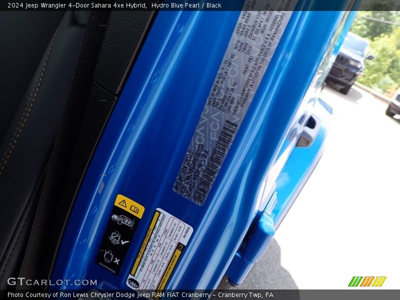Hydro Blue Pearl / Black 2024 Jeep Wrangler 4-Door Sahara 4xe Hybrid