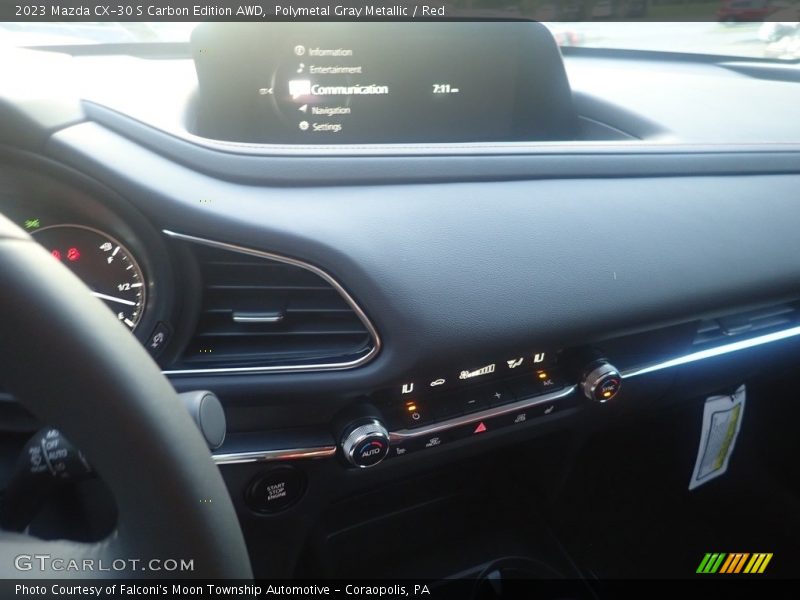 Polymetal Gray Metallic / Red 2023 Mazda CX-30 S Carbon Edition AWD