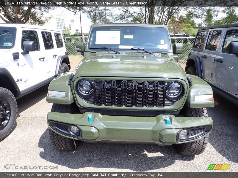 Sarge Green / Green/Black 2024 Jeep Wrangler 4-Door High Altitude 4xe Hybrid