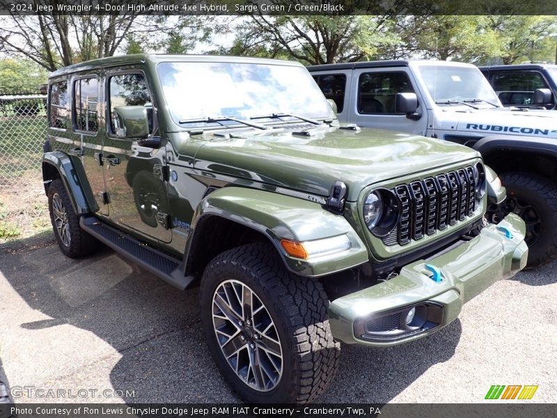 Sarge Green / Green/Black 2024 Jeep Wrangler 4-Door High Altitude 4xe Hybrid