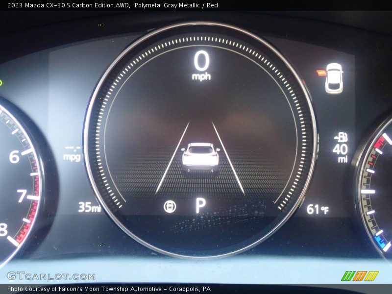Polymetal Gray Metallic / Red 2023 Mazda CX-30 S Carbon Edition AWD