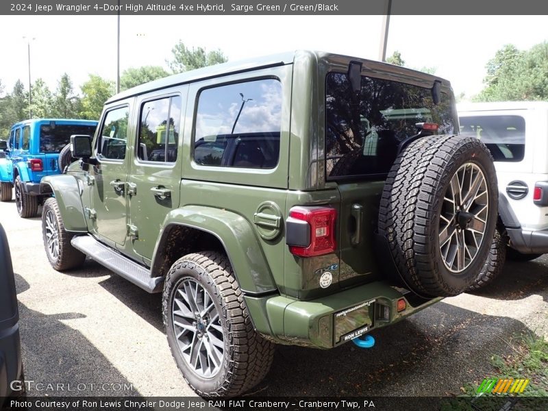 Sarge Green / Green/Black 2024 Jeep Wrangler 4-Door High Altitude 4xe Hybrid