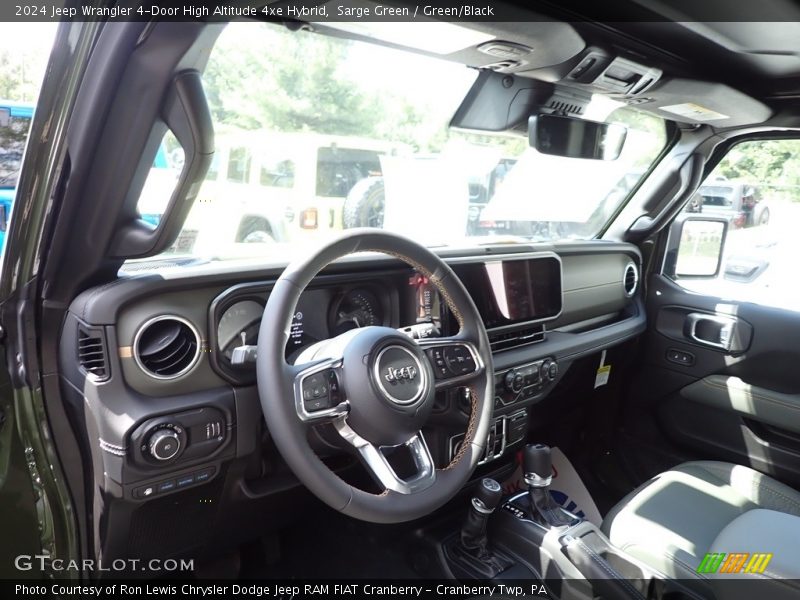 Sarge Green / Green/Black 2024 Jeep Wrangler 4-Door High Altitude 4xe Hybrid