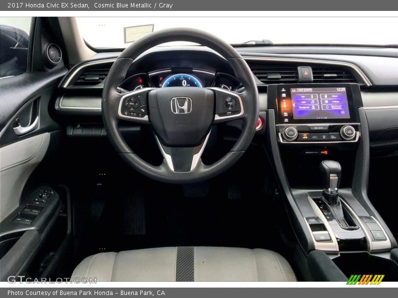 Cosmic Blue Metallic / Gray 2017 Honda Civic EX Sedan