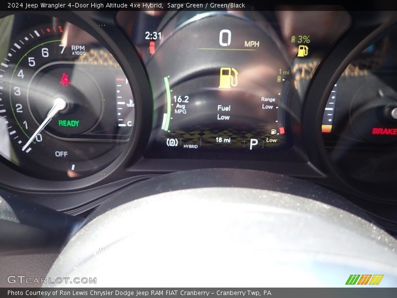 Sarge Green / Green/Black 2024 Jeep Wrangler 4-Door High Altitude 4xe Hybrid