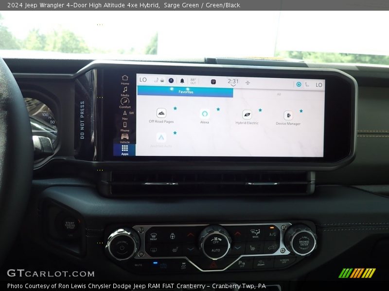 Sarge Green / Green/Black 2024 Jeep Wrangler 4-Door High Altitude 4xe Hybrid
