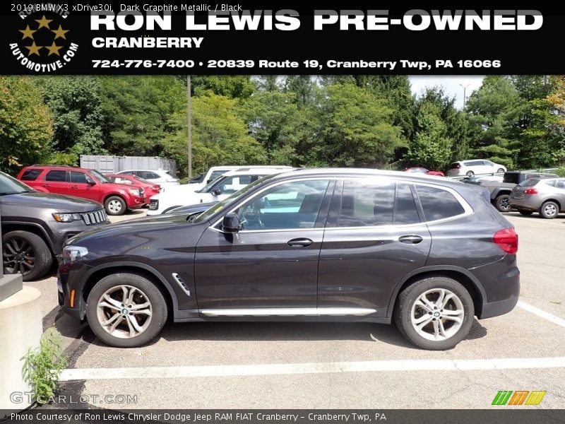 Dark Graphite Metallic / Black 2019 BMW X3 xDrive30i