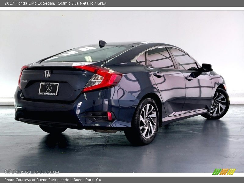 Cosmic Blue Metallic / Gray 2017 Honda Civic EX Sedan