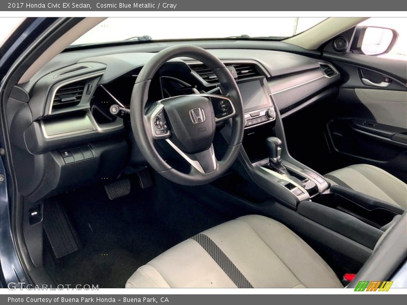 Cosmic Blue Metallic / Gray 2017 Honda Civic EX Sedan