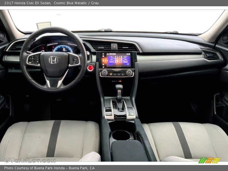 Cosmic Blue Metallic / Gray 2017 Honda Civic EX Sedan