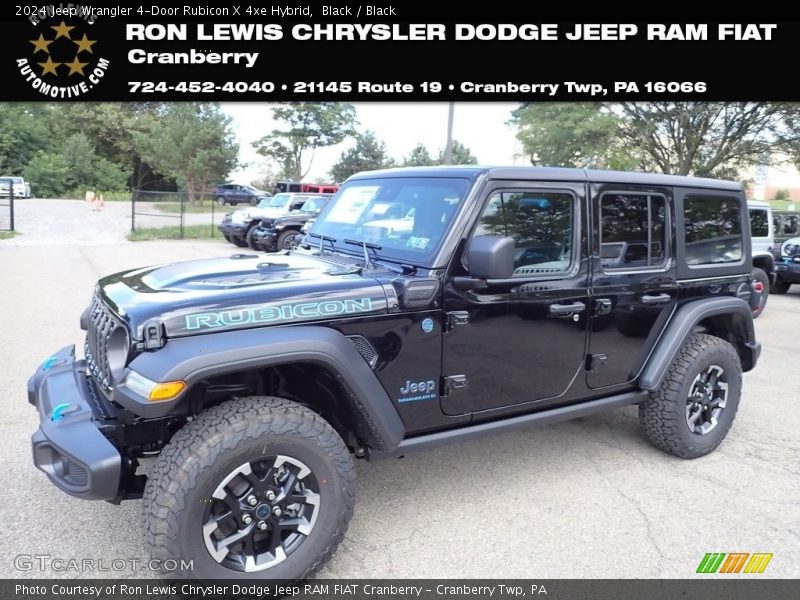 Black / Black 2024 Jeep Wrangler 4-Door Rubicon X 4xe Hybrid