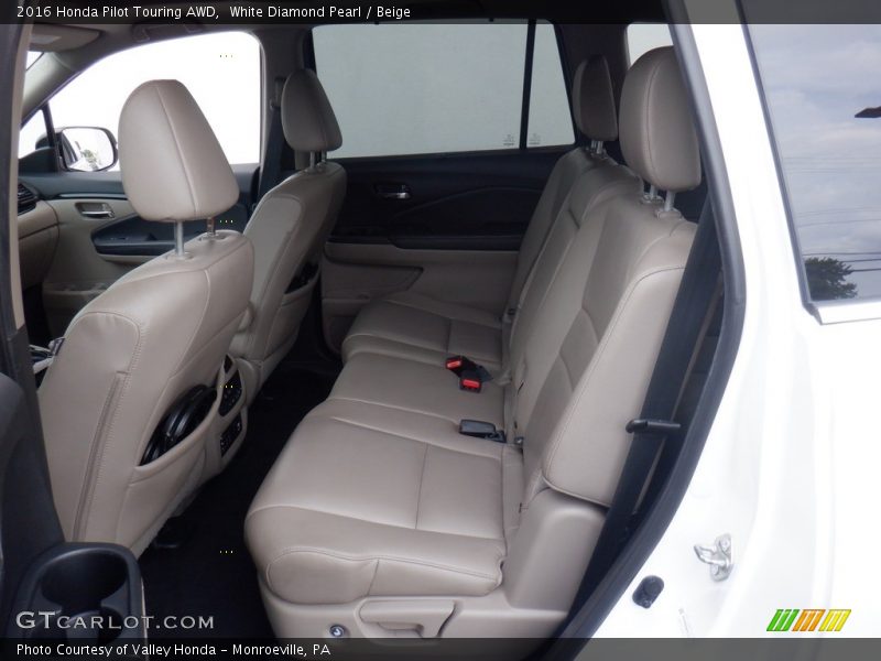 Rear Seat of 2016 Pilot Touring AWD