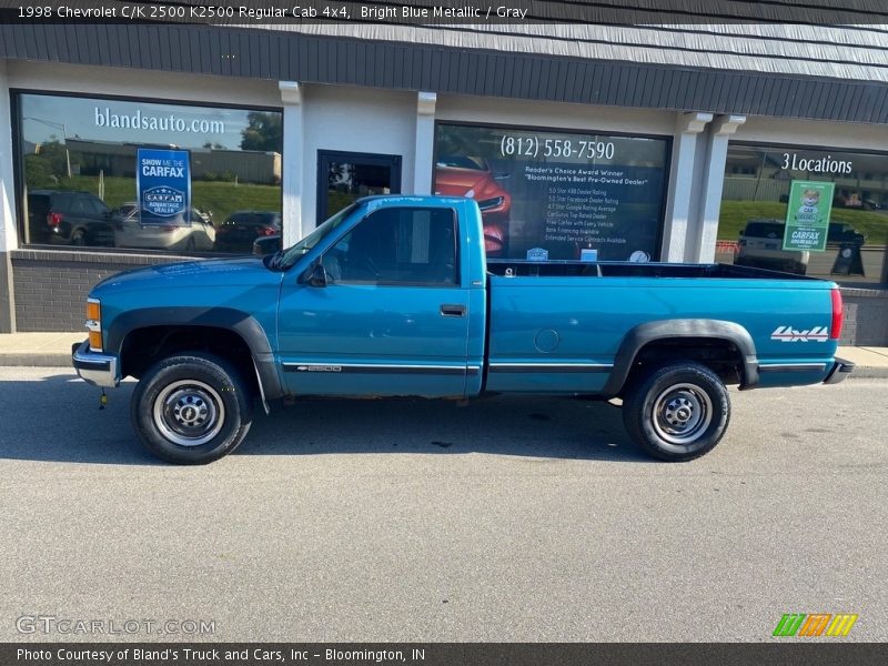 Bright Blue Metallic / Gray 1998 Chevrolet C/K 2500 K2500 Regular Cab 4x4