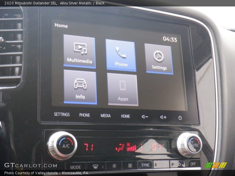 Alloy Silver Metallic / Black 2020 Mitsubishi Outlander SEL