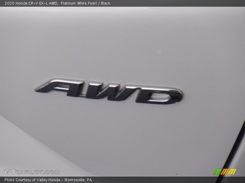 Platinum White Pearl / Black 2020 Honda CR-V EX-L AWD
