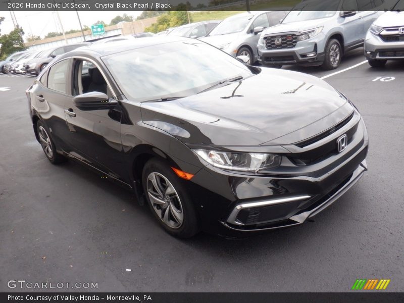 Crystal Black Pearl / Black 2020 Honda Civic LX Sedan