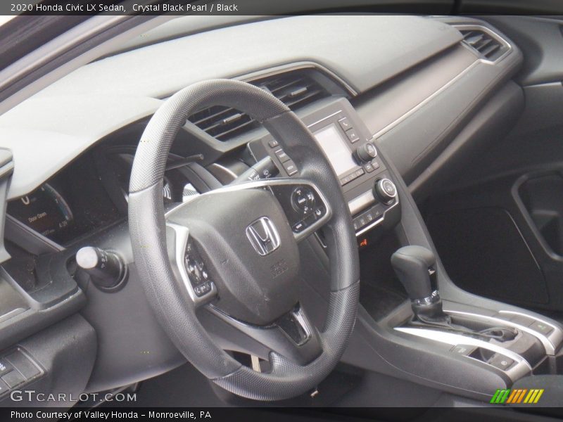 Crystal Black Pearl / Black 2020 Honda Civic LX Sedan