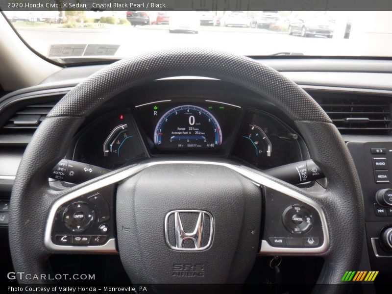 Crystal Black Pearl / Black 2020 Honda Civic LX Sedan