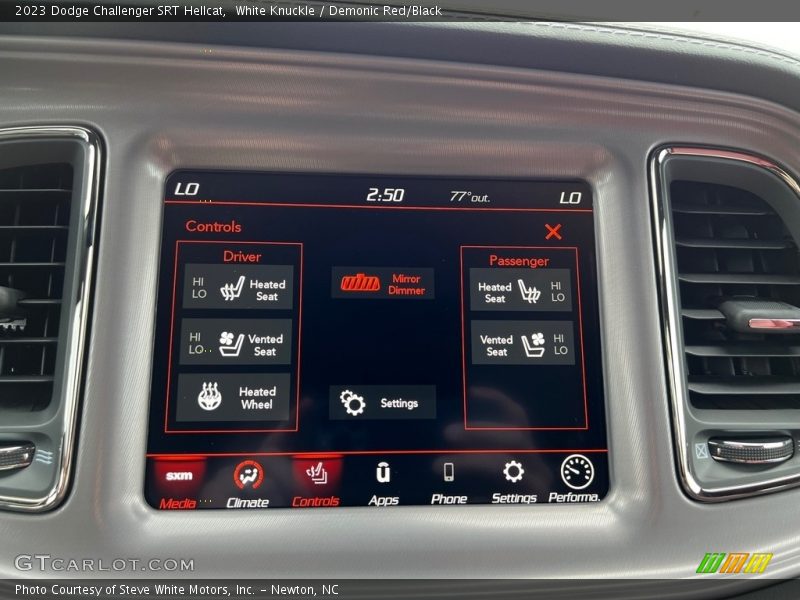 White Knuckle / Demonic Red/Black 2023 Dodge Challenger SRT Hellcat