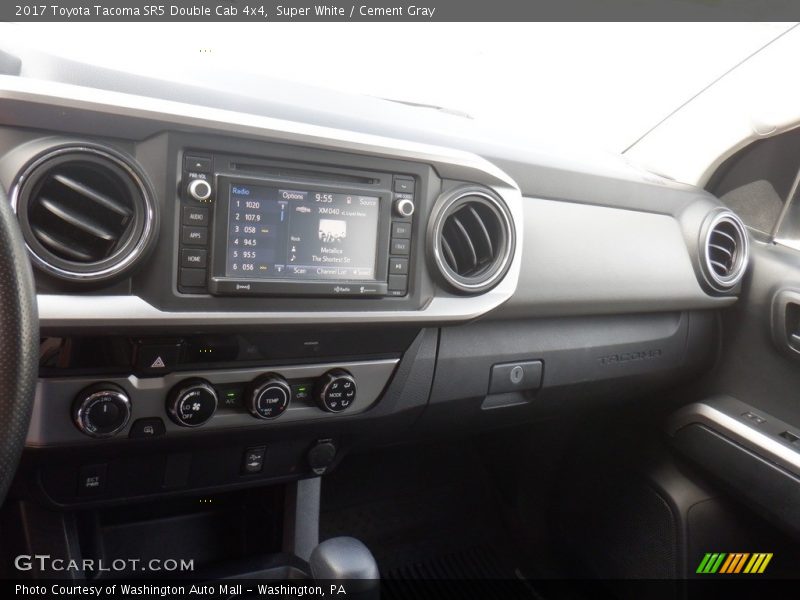 Super White / Cement Gray 2017 Toyota Tacoma SR5 Double Cab 4x4