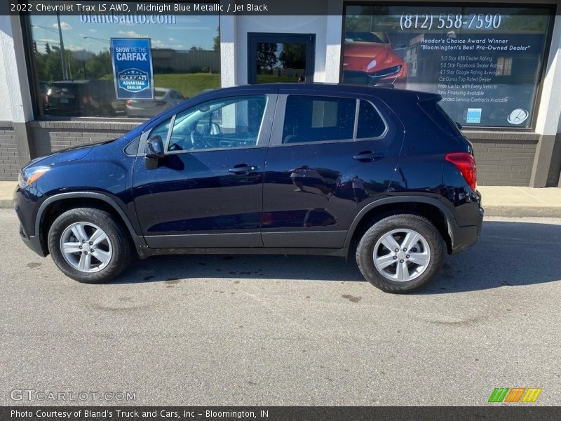 Midnight Blue Metallic / Jet Black 2022 Chevrolet Trax LS AWD