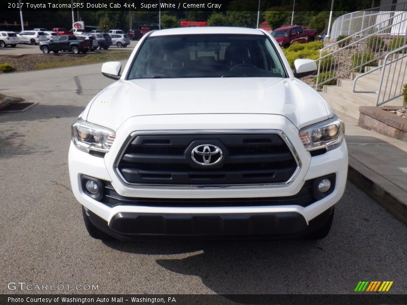 Super White / Cement Gray 2017 Toyota Tacoma SR5 Double Cab 4x4