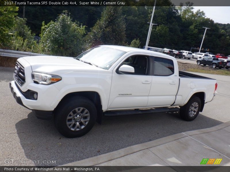 Super White / Cement Gray 2017 Toyota Tacoma SR5 Double Cab 4x4